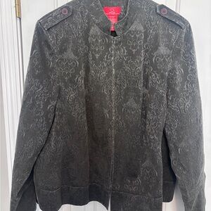Oscar de la Renta Textured Gray Jacket